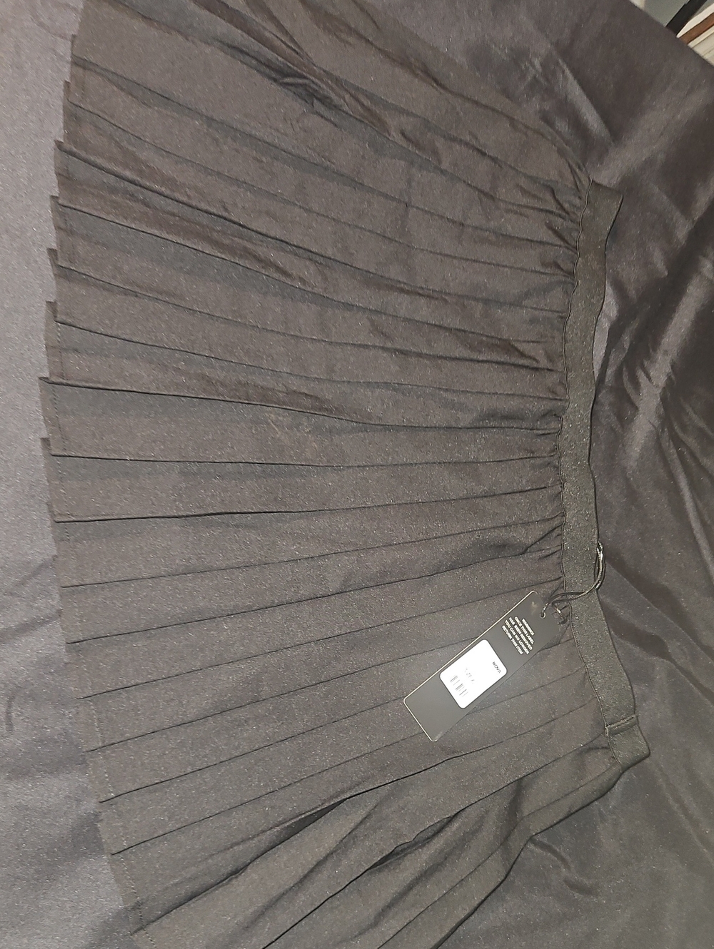 Fashion Nova Black Pleated Skater Skirt